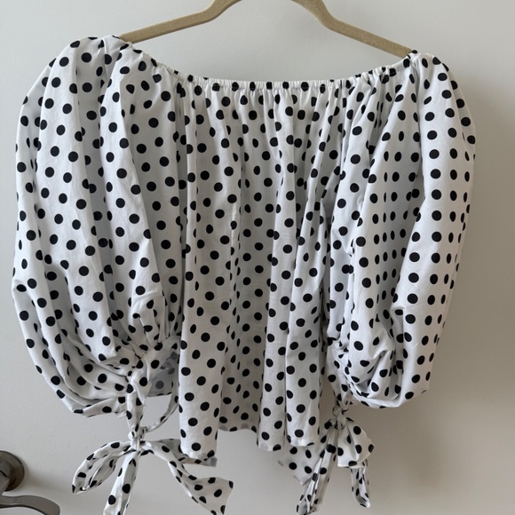 CAROLINE CONSTAS POLKADOT BLOUSE SIZE S - Picture 2 of 9